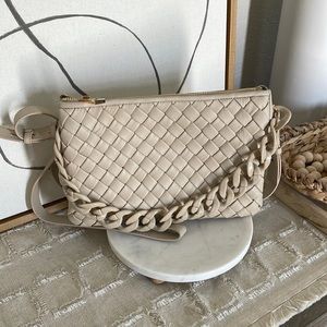 Vince Camuto Leather Crossbody with Chain - Adyna